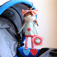 欧美可爱小女孩婴儿风铃挂饰推车挂件玩偶01岁新生儿床挂安抚玩具