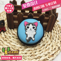 韩版创意动漫卡通个性喵咪起司猫收纳硬币包可爱儿童迷你防水钱包
