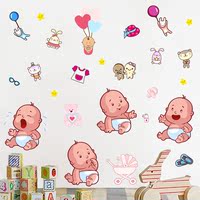 孕婴活动室墙贴母婴用品店医院妇产科走廊超可爱宝宝萌宝贴纸贴画