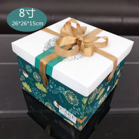 正方形西点慕斯手提8寸蛋糕盒子烘焙包装打包盒生日蛋糕盒免包邮