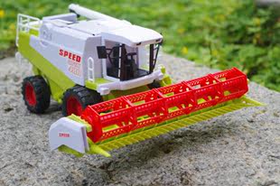 小号玉米联合小麦收割机模型玩具拖拉机农夫车工程车收割头可转动
