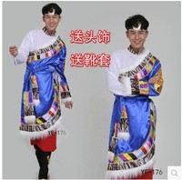 精品藏服 藏袍男装藏族舞蹈演出服装男舞台舞蹈表演服装蒙古服