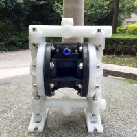 VKM山猫氟塑料气动隔膜泵 QBY-15F46塑料隔膜泵耐酸碱气动隔膜泵
