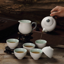 冲钻雪花釉茶具套装家用功夫茶具小型办公室品泡茶具组合全套装