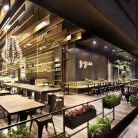 上海室内设计 时尚咖啡店西餐厅装潢设计 全套设计效果图施工图