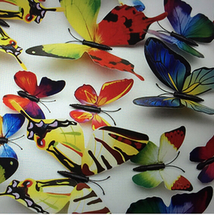中飞燕3D蝴蝶立体墙贴彩色仿