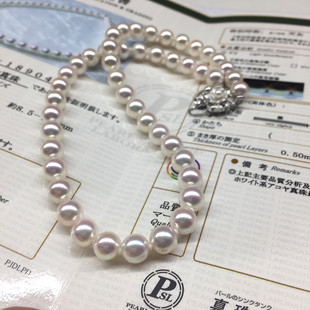 天然 日本akoya海水珍珠项链 8.5-9毫米 天女