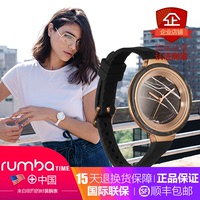 rumbatime美国原装进口大理石纹路表盘硅胶表带手表石英表腕表女