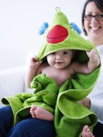 【宜家国内代购】巴第 带帽婴儿毛巾 浴巾 宝宝包被 卡通纯棉抱毯