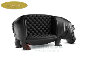 玻璃钢创意河马椅 设计师Hippo chair玻璃钢家具 动物休闲沙发