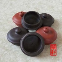 朱泥家用茶道茶具配件紫砂壶壶盖红黑色小壶壶盖茶道功夫茶具