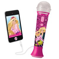 美国代购 芭比娃娃 粉红色巨星麦克风儿童话筒麦克风 接手机MP3