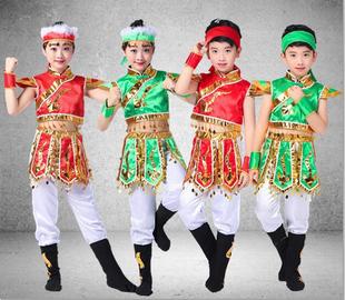 少数民族服装儿童男女童装女装蒙古袍藏族舞蹈演出服蒙族六一小孩