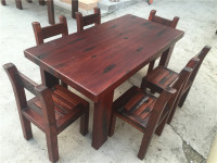 老船木茶桌椅餐桌椅厨房餐厅中式实木家具现代简约小户型仿古桌子