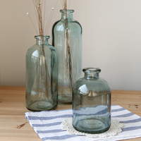 现代简约风创意玻璃花瓶装饰摆件　细口玻璃花瓶 客厅摆件地中海