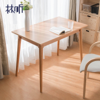 欧式现代实木餐桌时尚休闲小户型餐桌椅组合简约家用客厅桌电脑桌