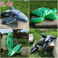 INTEX水上充气坐骑 大小海龟 鲸鱼 海豚动物游泳圈坐圈戏水玩具