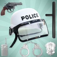 男孩儿童帽子头盔幼儿园警察玩具过家家军事表演扮演衣服套装