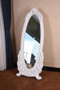 欧式时尚实木穿衣镜全身镜落地镜商场试衣镜卧室置地镜立式化妆镜