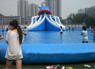 大型充气游泳池定做充气水池沙池户外滚筒球水池订制移动水上乐园