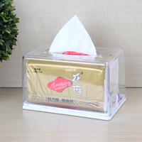 R-3098晶美纸巾盒 水晶透明高档家居酒店方形纸巾盒