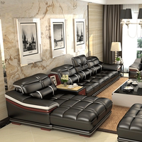 简约现代真皮沙发头层牛皮组合 客厅大小户型转角多功能储物沙发