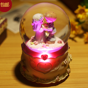 水晶球音乐盒八音盒七夕情人节创意结婚礼物送女朋友闺蜜生日礼品