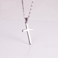 基督人925纯银十字架项链女吊坠基督教 徒主内饰品礼品特价包邮