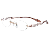 女士新款Charmant XL1049 BL BR 夏蒙线钛光学眼镜架眼镜框