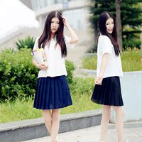 英伦日韩学生装校服班服水手服娃娃领JK制服女学生短长袖衬衫套装
