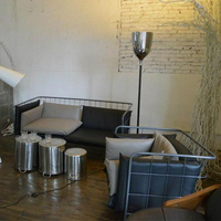 北欧铁艺休闲沙发懒人沙发 服装店工作室咖啡厅创意沙发桌椅卡座