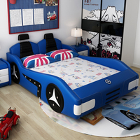 儿童床男孩单人床带护栏小孩床1.5米小床个性创意卡通床汽车床