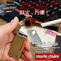 日本原装进口MarieClaire嘉人复古超薄纯铜气体烟斗打火机MC-805