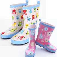 儿童雨鞋水鞋宝宝雨鞋幼儿胶鞋猫头鹰雨鞋可配雨衣套装