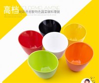 可定制LOGO火锅餐具蔬菜桶自助麻辣烫旋转彩色碗调料碗仿瓷斜口碗