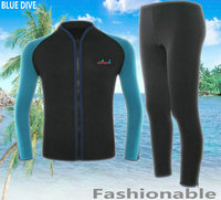 2mm长分体两件套潜水服冲浪衣保暖作业服防寒冬泳衣溪降服