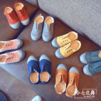 儿童帆布鞋女童鞋子加绒 羊羔毛男童保暖宝宝室内鞋 冬季小童棉鞋