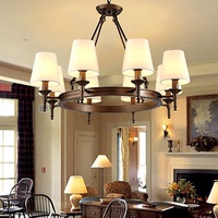 餐厅吊灯三头客厅灯现代简约美式工程吊灯复古饭厅吊灯咖啡厅灯具