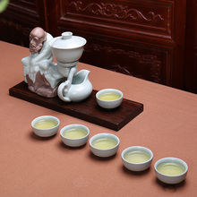 特价 汝窑功夫茶具套装陶瓷整套茶具 高档泡茶全自动隔热家用组合
