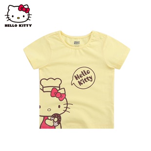 hello kitty童装女童短袖上衣 夏季 百搭半袖t恤女童小衫儿童宝宝