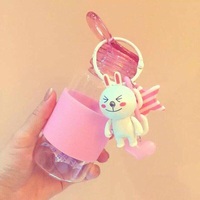 洛施正品粉色280ml超可爱兔子杯，时尚高品质。萌萌哒