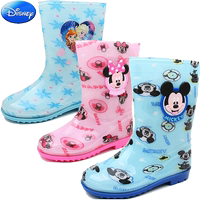 儿童雨鞋 迪士尼男童女童雨靴中筒学生水鞋胶鞋防滑冰雪奇缘靴子