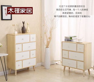 新品卧室床头柜白色迷你抽屉收纳柜实木简约现代小储物柜斗柜窄柜