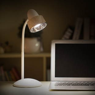 新居新感觉 原木色台灯 可触控调灯光电脑桌书房护眼灯床头阅读灯