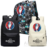 2016欧洲杯 纪念品 法国 德国 西班牙 队徽 双肩背包 学生书包邮