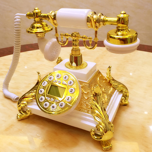 仿古电话机高档复古电话机时尚欧式电话家用古董座机白色客厅座机