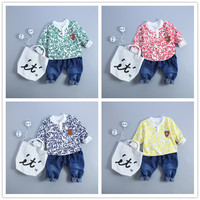 2016年秋款儿童童套装可爱字母短袖小童婴幼儿两件套1234岁韩版潮
