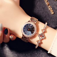 香港古欧GUOU正品奢华水钻女士时装钢带表包邮链条石英腕表手表