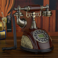 田园仿古电话机复古电话机家用欧式电话机插卡电话机仿古转盘座机