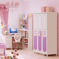韩式现代简约卧室儿童房整体家具平开门三门衣橱立柜储物儿童衣柜